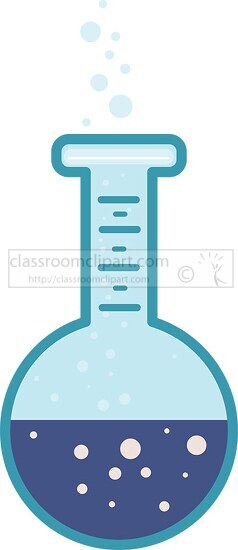 science glassware round beaker clipart