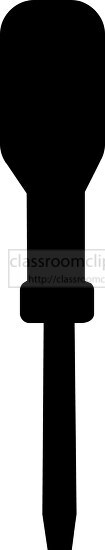 screwdriver black silhouette clipart