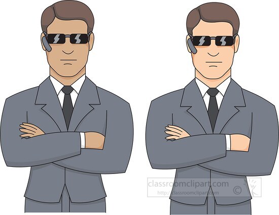 security agent bodyguard clipart