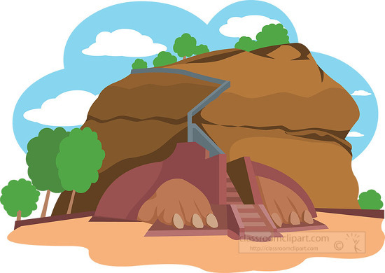 sigiriya lion gate sri lanka asia clipart illustration 6818