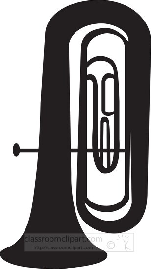 silhouette horn musical instrument clipart