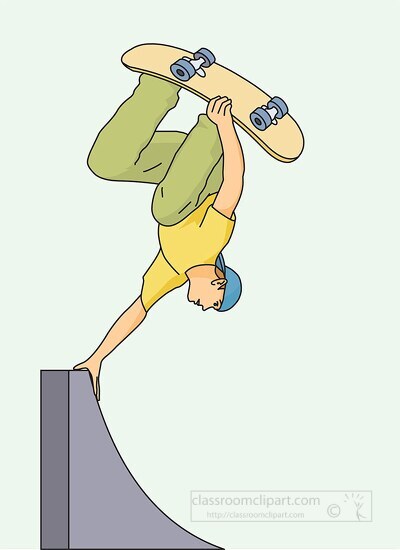 skateboarding-on-ramp-clipart