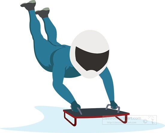 skeleton winter sports clipart