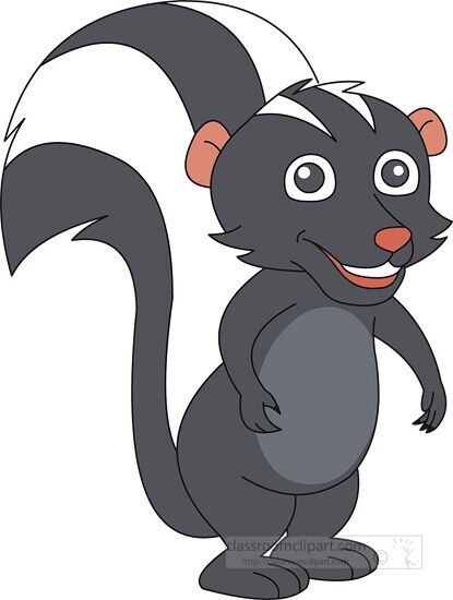 skunk cartoon style clipart 58118