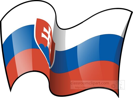 Slovenia5 wavy country flag clipart