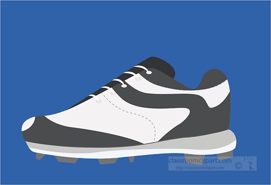 softball shoe on blue background clipart