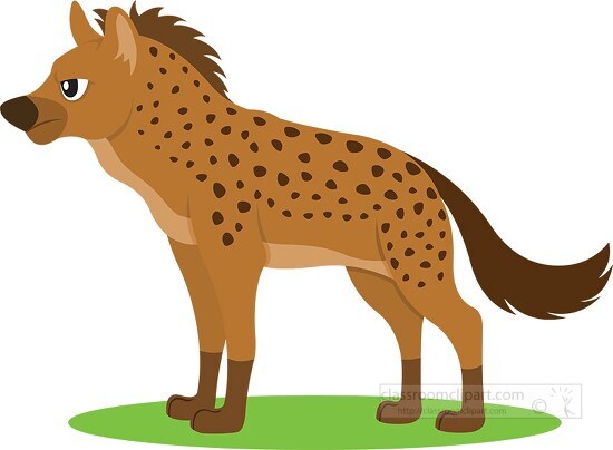 spotted scavenger hyena clipart