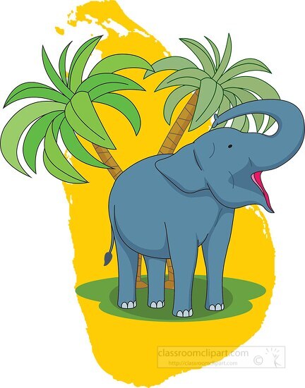 Sri Lanka Wild Life Elephant Asia Clipart