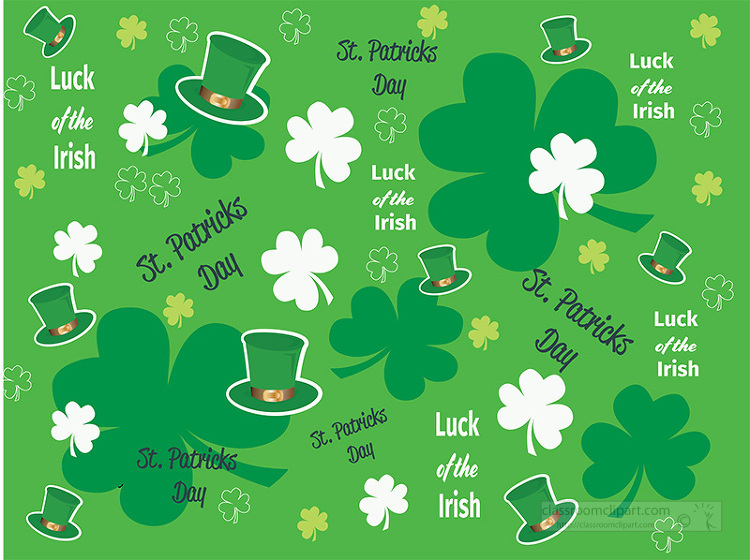 st patricks day pattern luck irish clipart