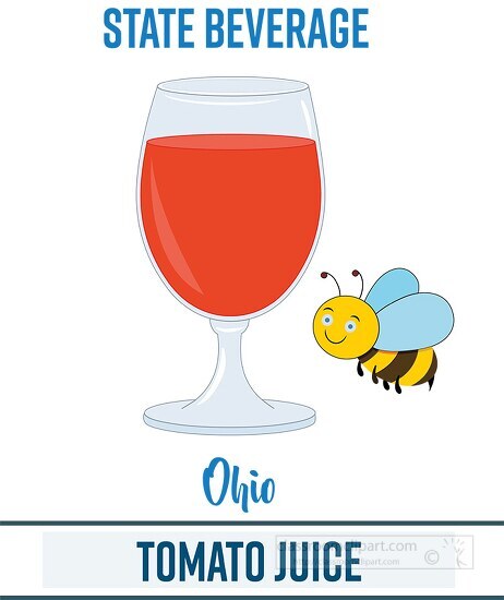 state beverage of ohio tomato juice clipart