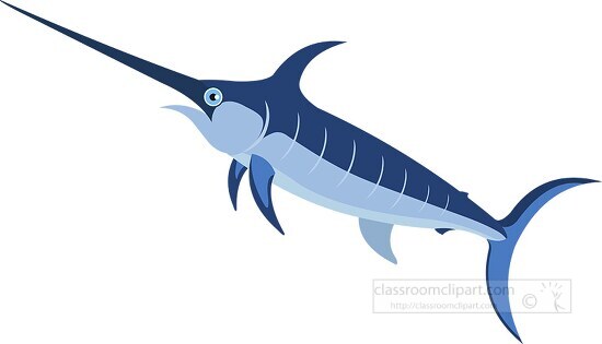 sword fish marine life clipart 718