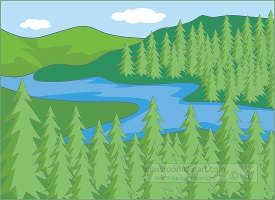 taiga biome clipart