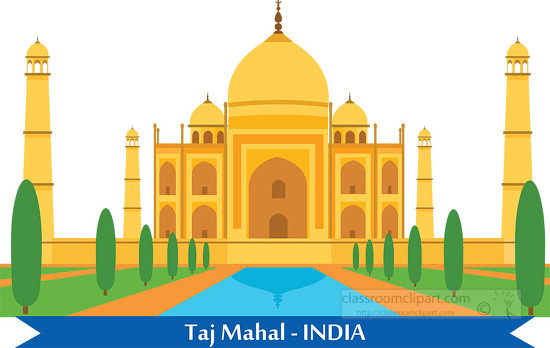 taj mahal agra india clipart