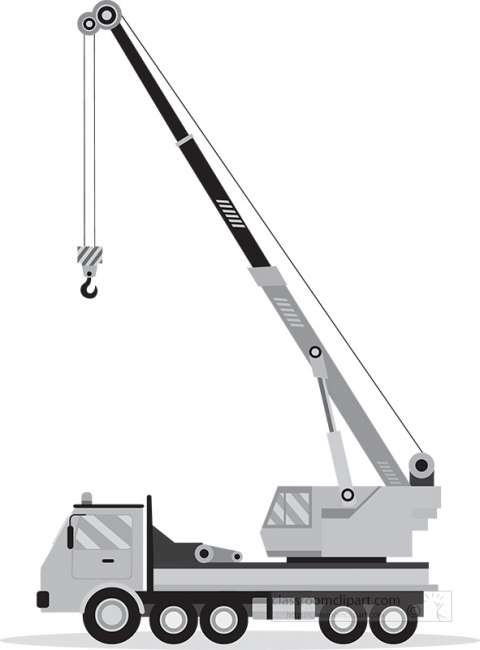 telescopic and mobile crane gray color