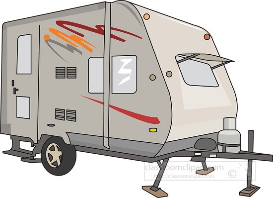 towable travel trailer clipart