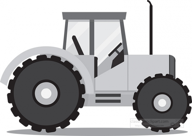 tractor gray color clipart