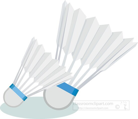 two badminton shuttlecocks clipart