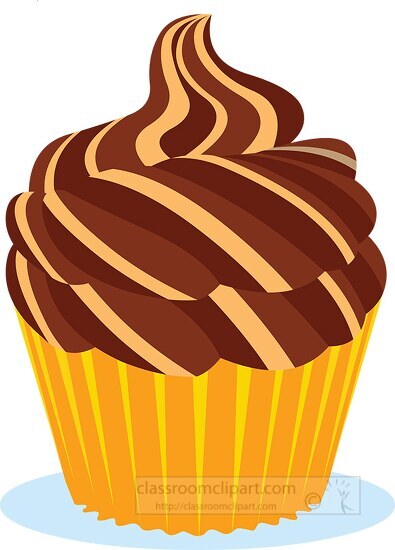 two types of chocolate cup cake clipart