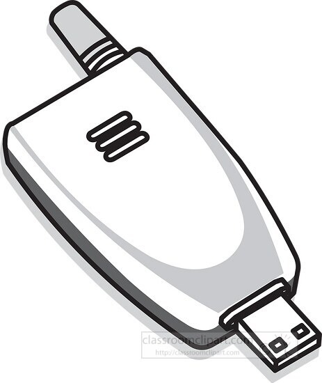 usb modem black outline clipart