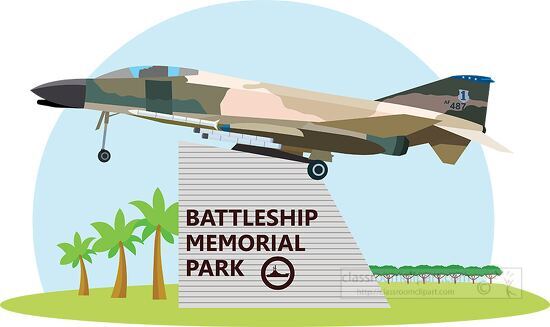 USS alabama battleship memorial park clipart