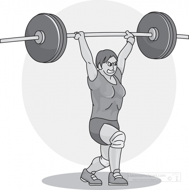weightlifting gray clipart image 712