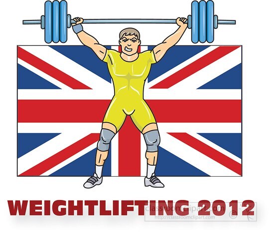 Weightlifting Olympics London Clipart