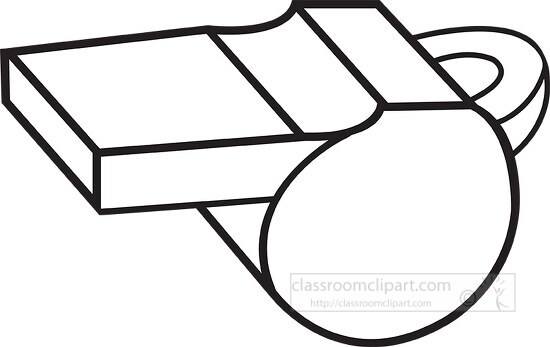 whistle black outline clipart