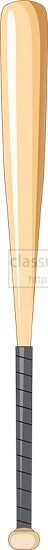 wood baseball bat clipart