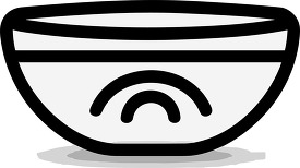 black outline icon bowl