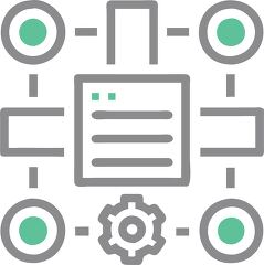 central document icon depicting data sharing or networking