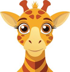 cheerful cartoon giraffe with large expressive eyes