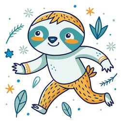 cheerful sloth with big eyes runa