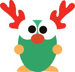 christmas cartoon character with antlers 04b