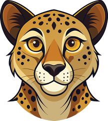 close of a cheetahs face with golden fur with black spots