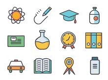 collection of school icons