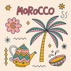 Colorful Moroccan Cultural Illustration