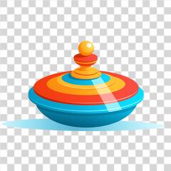 Colorful Spinning Top Toy in Dynamic Motion