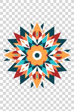 Colorful Tribal Mandala Logo Design for Graphic Use