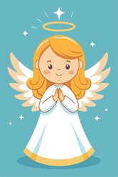 cute illustration of an Christmas angel