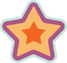 cute star icon with a green outline