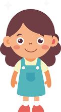 cute vector illustration of two smiling children standing side b