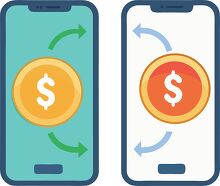 digital money transaction between two mobile devices