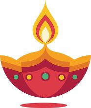 Diwali lamp with a simple flame representing the festival of lig