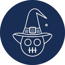 halloween pumpkin witch icon