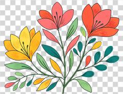 hand drawn flower bouquet PNG