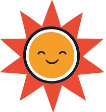 happy sun weather icon