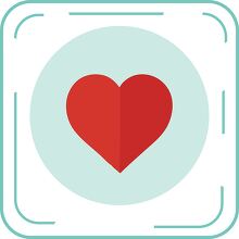 heart health rectangle icon rectangle icon