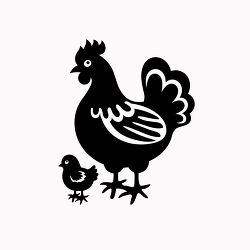 icon of a hen and a chick