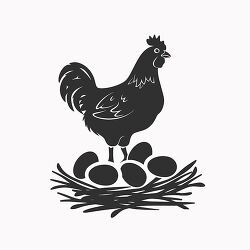 icon of a hen with her eggs