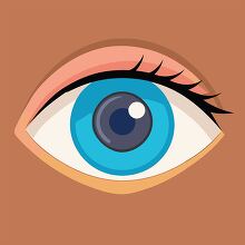 illustration of a blue human eye